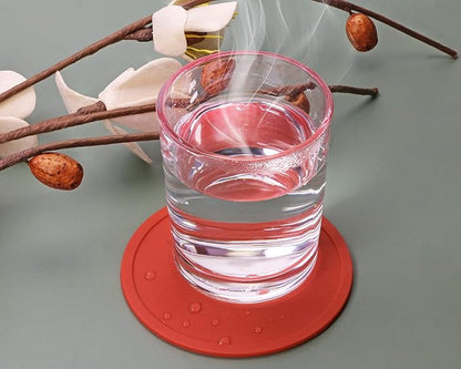 ONLYKXY 3 Pieces 3.93 Inch Silicone Coasters, Round Coasters - Image 3