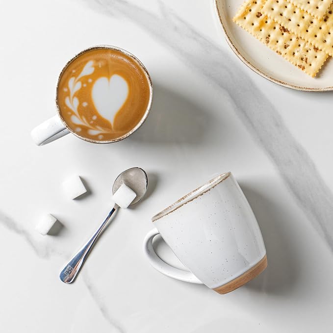 AmorArc 12oz Ceramic Coffee Mugs set of 4, Stylish Coffee Mugs - Image 2
