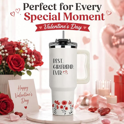 Best Girlfriend Ever Tumbler Cup 40 oz, Gift Girlfriend, Birthday Gift | - Image 8