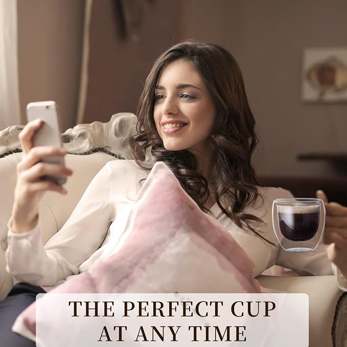 PARACITY Double Wall Glass Espresso Cups and Clear Coffee Mugs, Air-Gap Design - Image 3