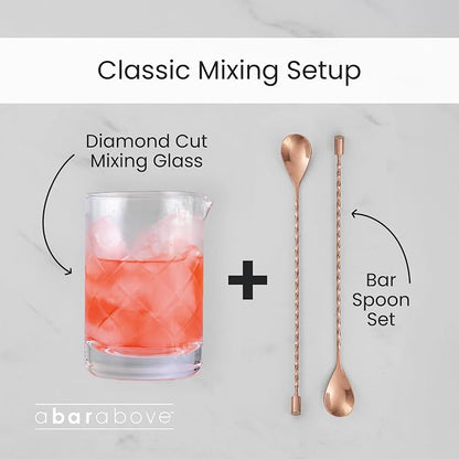 A Bar Above Cocktail Mixing Glass, Diamond Cut Stirring Pitcher, 18 Oz - Image 5