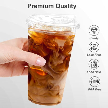 Dealusy 100 Pack - 24 oz Clear Plastic Cups - Image 3