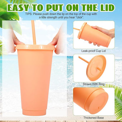 Honeydak 60 Pack Tumbler with Straw and Lid Bulk Cups - Image 2