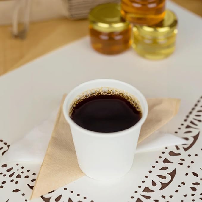 Karat 4oz Paper Espresso Coffee Cup, Disposable Mouthwash Cup, Hot and Cold - Image 4
