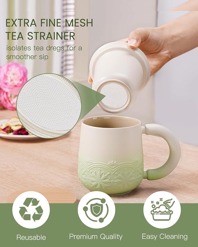 ZENS Tea Mug with Infuser and Lid - Image 4