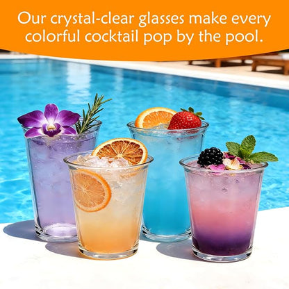 12 Pack Highball Glasses Set, 12 oz & 10 oz Stackable Thick Glass Cups | - Image 7