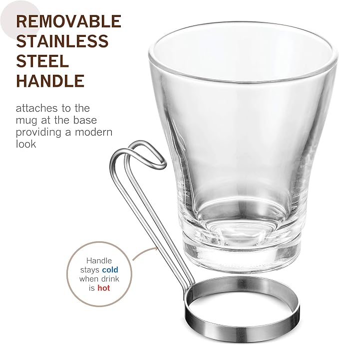 Bormioli Rocco Oslo 7.5 oz. Cappuccino Tempered Glass Cup - Image 2