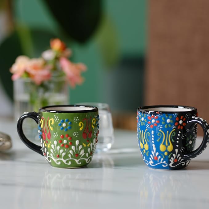 Espresso Cups Set of 2 | 4 oz Small Espresso Cups | Turkish Tea Cups | - Image 7
