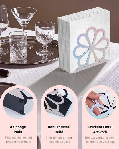 Uniclife Metal Napkin Holder for Table, Upright Standing Napkin Dispenser | - Image 4