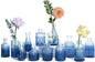 Navy Blue Glass Bud Vases Set of 12, Mini Flower Vase for Centerpieces, Small Glass Vases in Bulk for Wedding Decorations, Vintage Vase Bridal Shower, Party, Graduation, Home Table Décor