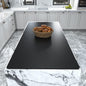 Warome Heat Resistant Mat, 47"x 23" Silicone Mat, Extra Large Silicone Mats for Kitchen Countert, Nonslip Kitchen Countertop Protector for Baking/Crafts, No Creases-Black