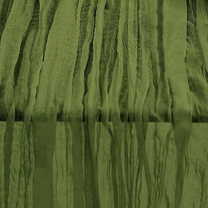 20 Pack Olive Green Cheesecloth Table Runner 35x120 Inch 10Ft Rustic Gauze - Image 2
