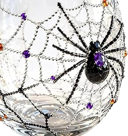 3D Halloween Handmade Glass Cup Embossed Pumpkin Ghost Black Cat | Handmade - Image 4