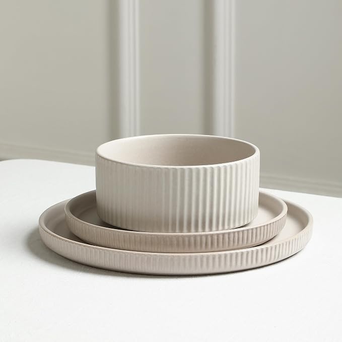 Stone Lain Haven Modern Stoneware 4 Piece Bowls Sets, Dish Set - Image 5