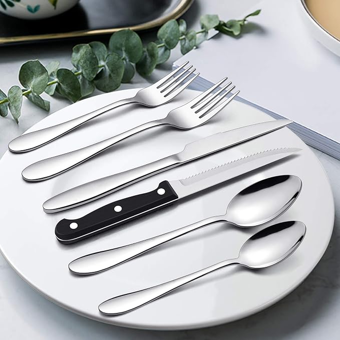 LIANYU 36-Piece Silverware Set - Image 7