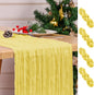 4 Pack Yellow Table Runner 17 x 108inch Cheesecloth Table Runner Boho Gauze by Lumaycens