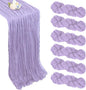6 Pack Lilac Purple Cheesecloth Table Runner 35 x 120 Inch | Boho Gauze Cheese by Pepmily