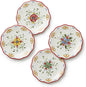 Provence 6-Inch Canapé Plates – Set of 4 Assorted Ceramic Appetizer Dishes by CERTIFIEDINTERNATIONAL