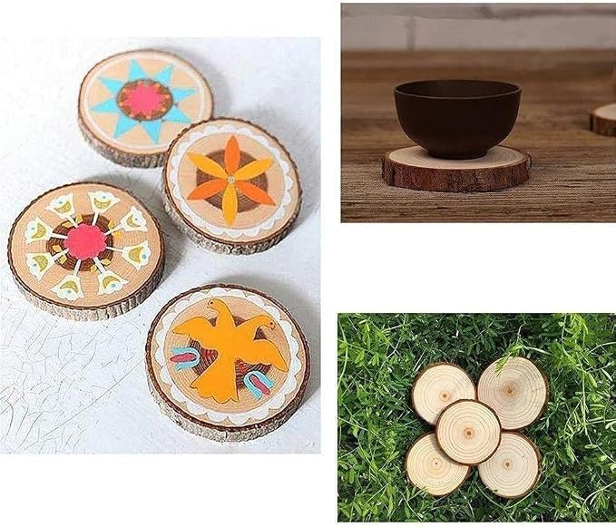 Unfinished Natural Wood Slices - Image 5