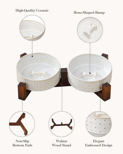 MALACASA Dog Bowl Set, Ceramic Bowls - Image 5