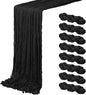 8 Pack Black Cheesecloth Table Runner 20 x 120 inch Gauze Table Runners 10 FT by ACSUIT