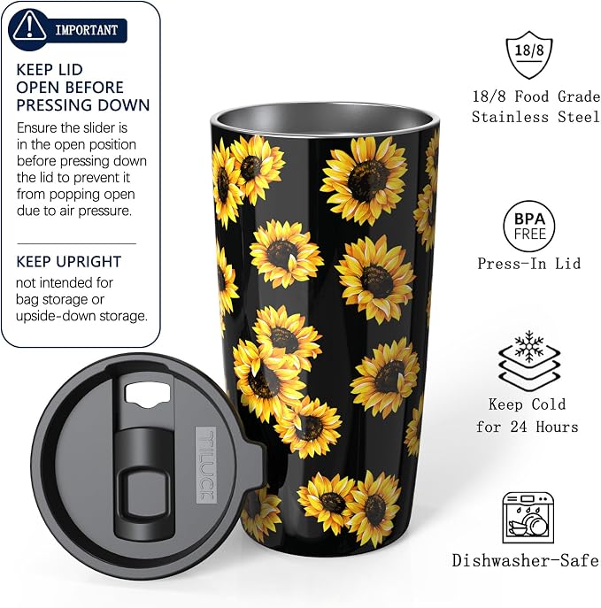 TILUCK 20 oz Insulated Coffee Tumbler - Image 2