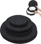 96 Pack Felt Plate Dividers Protectors, Thick Felt Round Plate Separators Pads China Dish Storage Protectors Pads with 3 Sizes for Packing Stacking Porcelain Cookware, Black