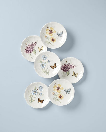 Lenox Butterfly Meadow 6-Piece Tidbit Plates, Dessert Plate Set - Image 2