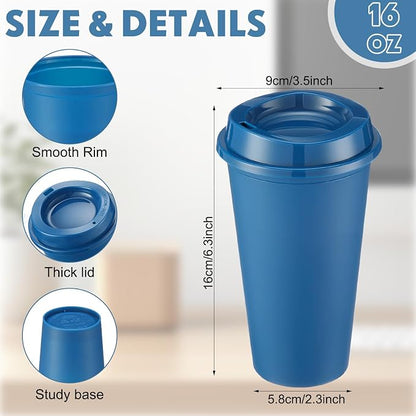 Honeydak 66 Pack 16 oz Reusable Coffee Cups - Image 3