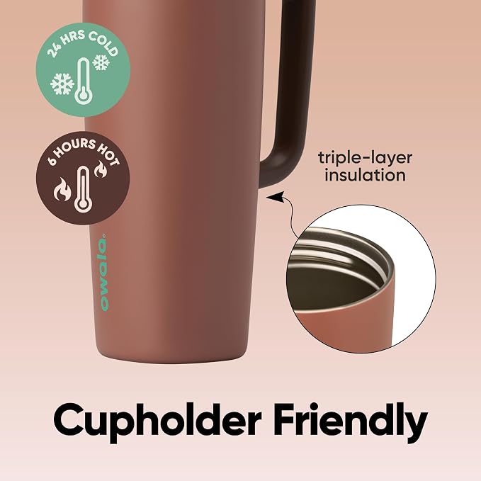 Owala SmoothSip Slider Stainless Steel Insulated Travel Mug - Image 3