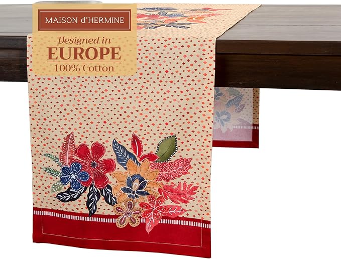 Maison d' Hermine Table Runner 100% Cotton 14.50" x 108" | Table Runners 108 by MaisondHermine