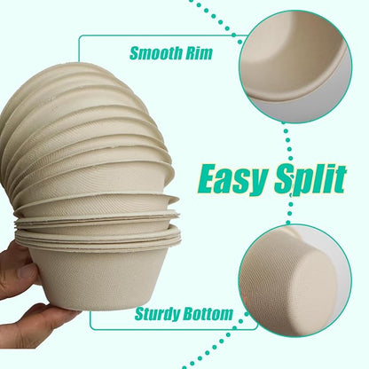 JINVOGREEN 200 Count 8 oz Paper Bowls, Small Disposable Compostable Bowls - Image 5