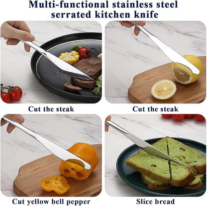 Berglander Dinner Knives Set Of 4, Stainless Steel Butter Knife Spreader 9.17" - Image 6