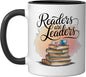 Readers Are Leaders Motivational Reading Book Quote Ceramic Mug by Unknown
