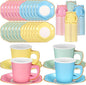 Umigy 36 Sets Pastel Tea Party Decorations 6.5 oz Paper Teacups & Saucer Set by Umigy