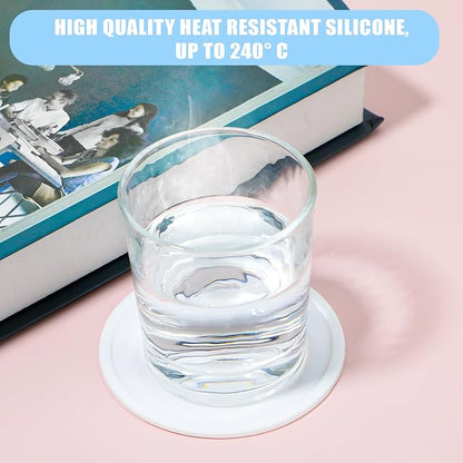 4 Packs Non Slip Silicone Drink Coasters - Image 3