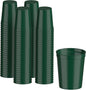 PartyPrints 100 Pack 16 oz Kelly Green Reusable Blank Plastic Cups, Stadium by PartyPrints