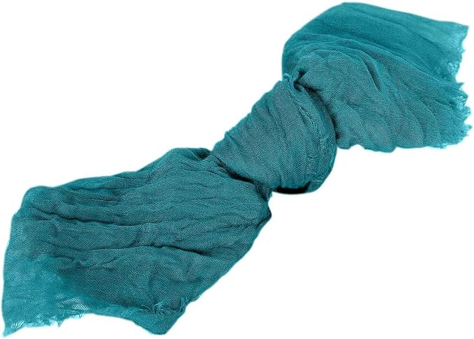 Efavormart 5 Pack 24"x19" Peacock Teal Matte Gauze Cheesecloth Napkins - Image 7