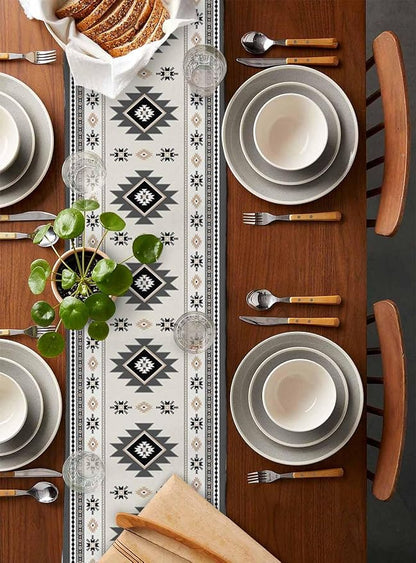 Boho Table Runners 36 Inches Long, Abstract Southwestern Kitchen Dining Tables - Image 5