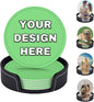 Customized Coasters for Drinks Leather Drink Coaster by YHPHRTA