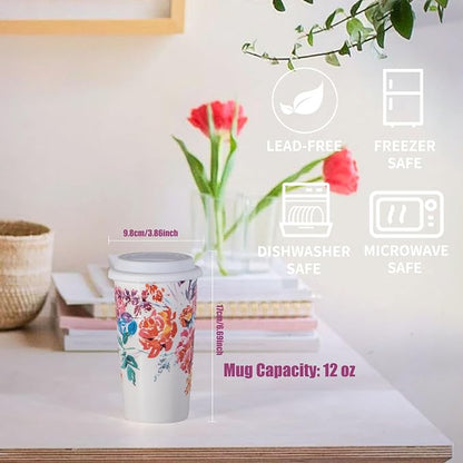 Ceramic Coffee Travel Mug 12 Oz - Image 2