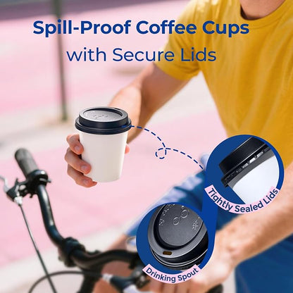 Fit Meal Prep 100 Pack 10 oz Disposable Coffee cups - Image 4