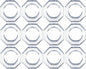 ALPHA Living HOME Acrylic Napkin Rings Set of 12 - Crystal Decorative Serviette Holders Ideal Décor for Weddings, Family Gatherings, Formal Dinners, Banquets & Everyday Dining (Transparent)