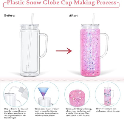 20 Oz Double Wall Acrylic Snowglobe Cups - Image 5