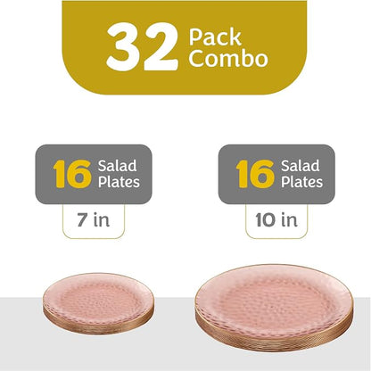 PLASTICPRO 32 Piece Combo Plates Set includes 16-7'' inch Plates & 16-10'' inch - Image 5