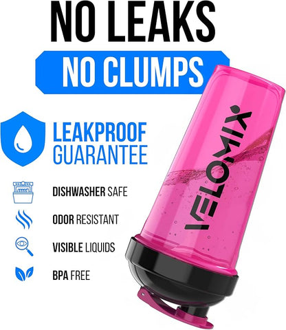 VELOMIX 2 Pack 28oz Protein Shaker Bottle - Image 3