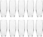 DISCOUNT PROMOS 10 ARC Stemless Champagne Flutes Set, 9 oz. - Cachet, Glassware, Cocktails - Clear