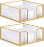 LemonRoad 2 Pcs Square Gold Napkin Holder by Unknown