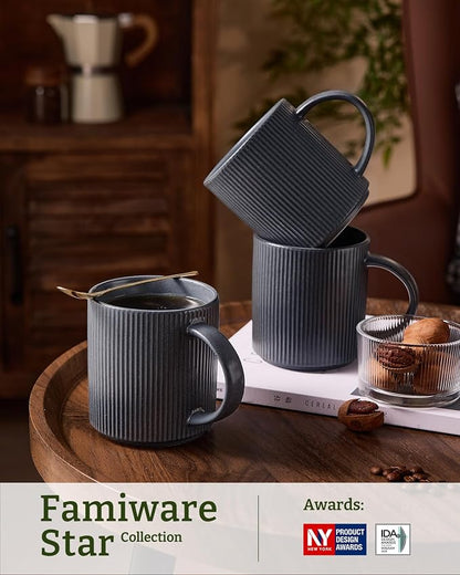 famiware Coffee Mug Set for 4, Star 16 oz Catering Mugs Cup Set - Image 3
