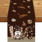 Coffee Theme Table Runner, Rustic Brown Gnome Coffee Theme Bean Cafe Cup Tea by Unknown